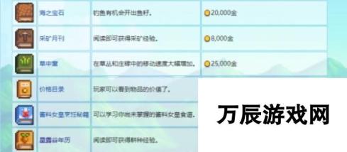 《星露谷物语》书摊老板书使用方法