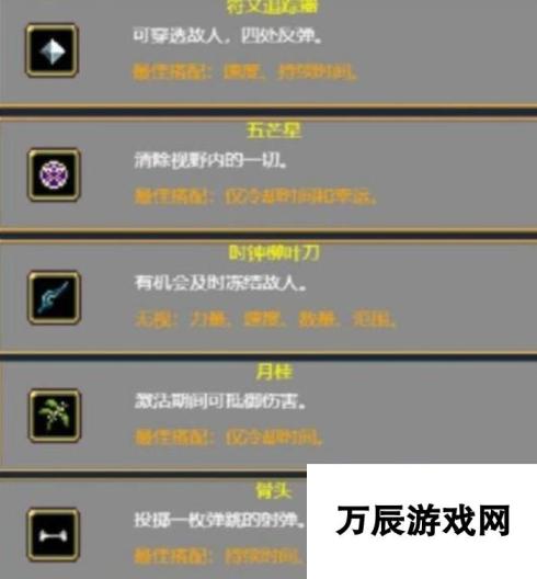 吸血鬼幸存者合成表是什么 吸血鬼幸存者合成表大全